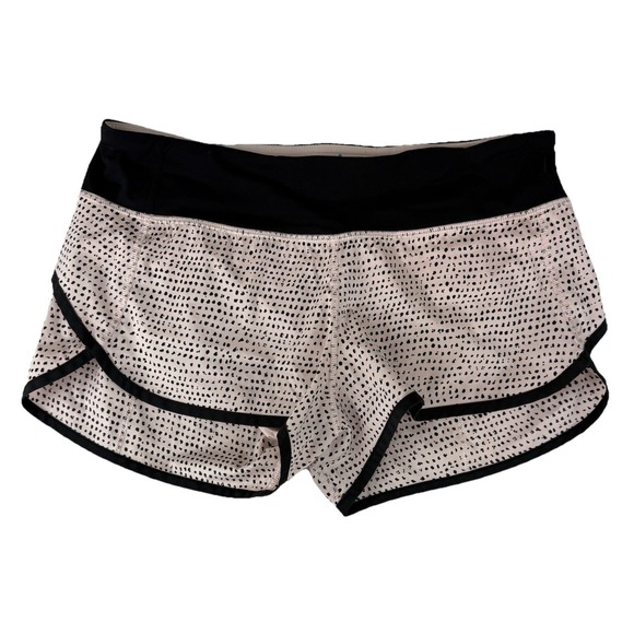 lululemon athletica Pants - Lululemon Speed Up Running Pink/Black Speckle Shorts Size 6 Workout Gym